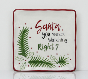 Christmas Green Pine Branch Tableware Series-Square Plate2